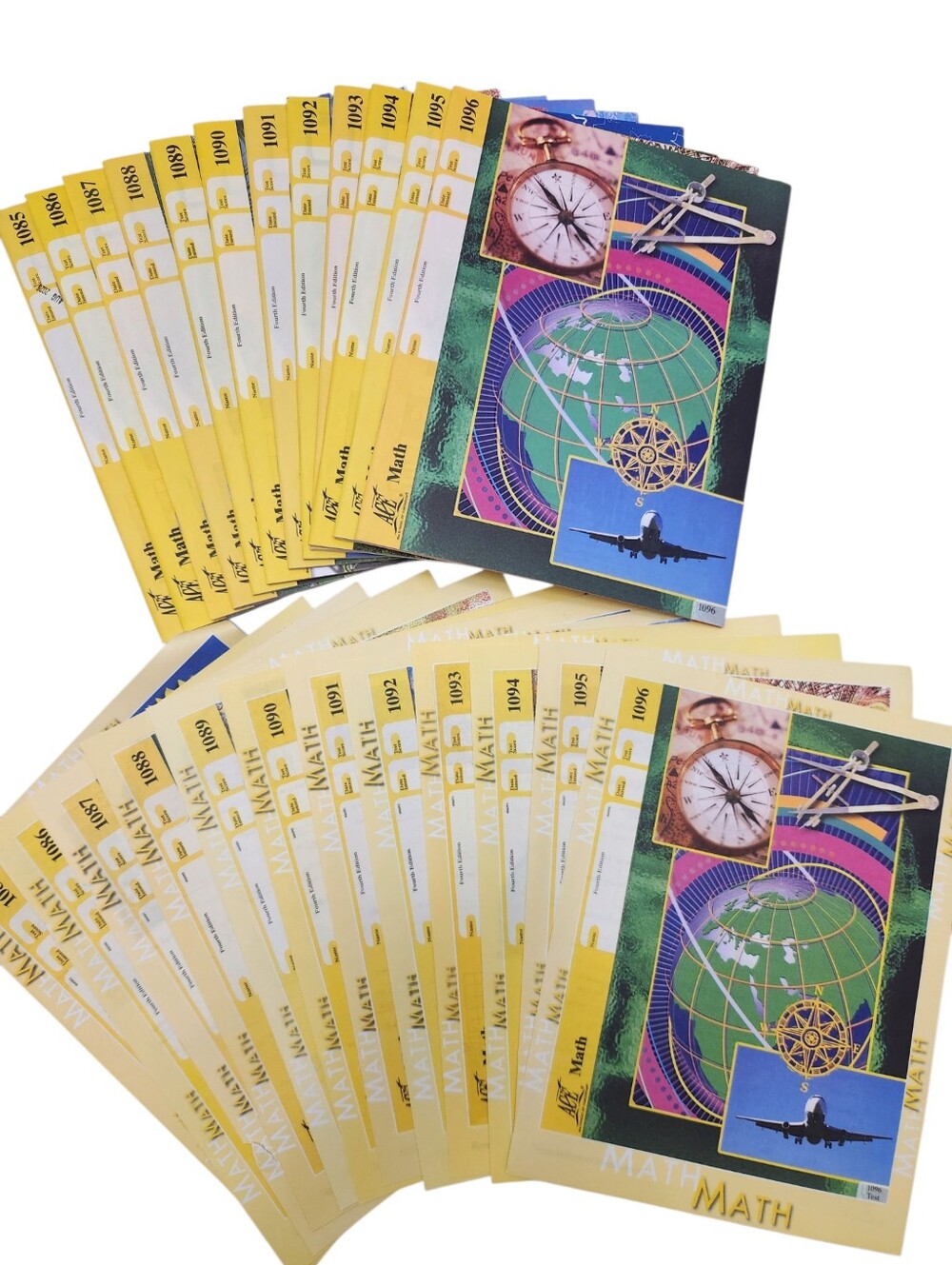 A.C.E. Grade 8 Math PACEs 1085-1096 (4th Edition) Plus Score Keys Answer Books